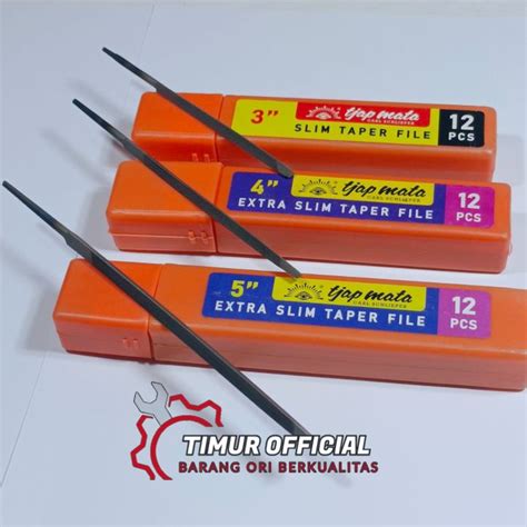 Kikir Gergaji Kayu Segitiga Tjap Mata Inch Extra Slim Taper File