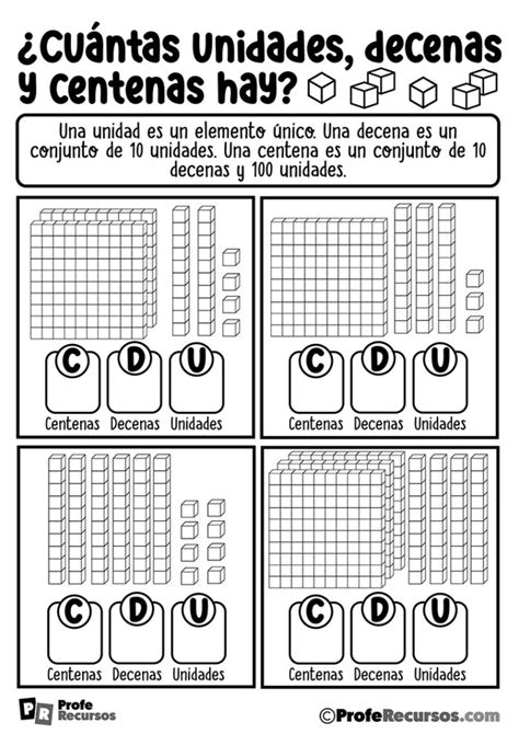 Ejercicios De Unidades Decenas Y Centenas Para Imprimir Infoupdate Org