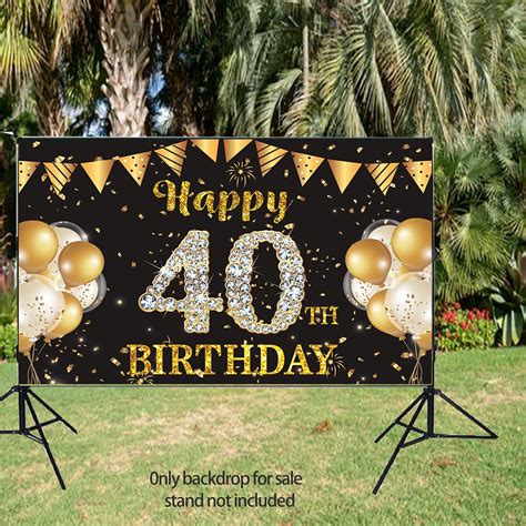 Th Birthday Backdrop Banner Large Fabric Happy Birthday Banner Sign