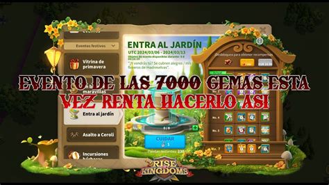 EL EVENTO DE LAS 7000 GEMAS RENTA MAS ASI Rise of Kingdoms Español