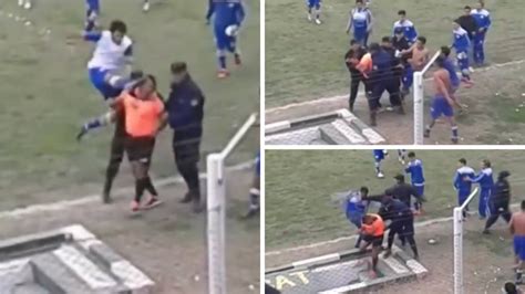 Vídeo Más Violencia En El Fútbol Salvaje Agresión A Un árbitro En