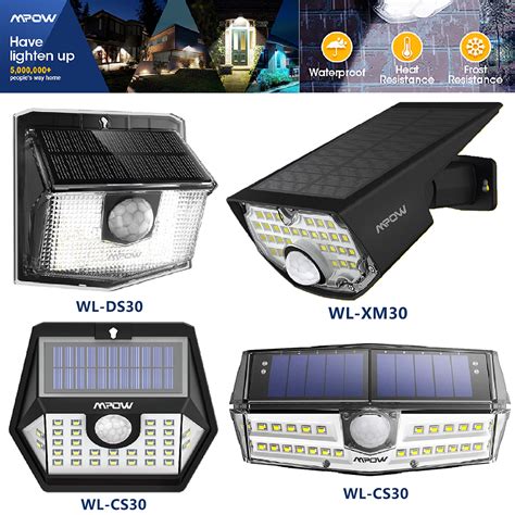 Mpow 30 LED Solar Powered PIR Motion Sensor Wall Security Light Garden