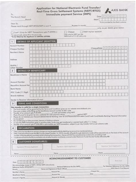 Axis Bank Rtgs Form Pdf