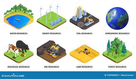 Biological Resources Depletion Linear Icon Vector Illustration