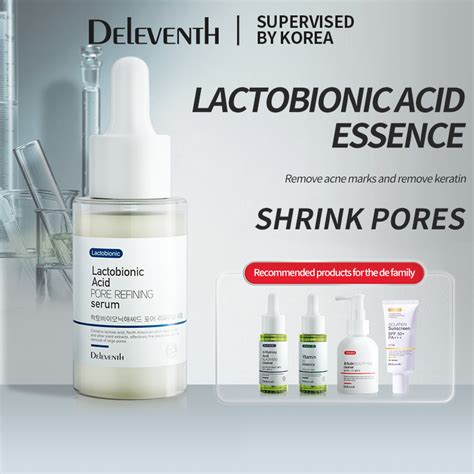 Deleventh Lactobionic Acid Ceramide Shrink Pores Facial Serum