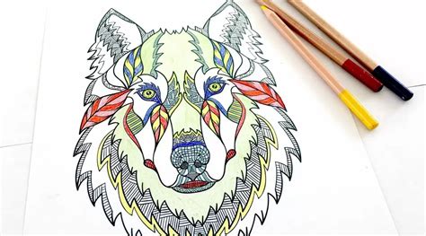 Mandala De Loup Tete De Loup Coloriages Difficiles Pour Adultes