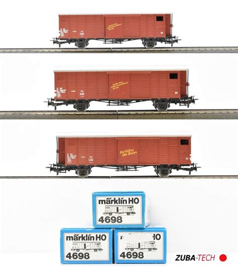 3x Märklin 4698 gedeckte Güterwagen der SBB H0 WS mit OVP Kaufen auf