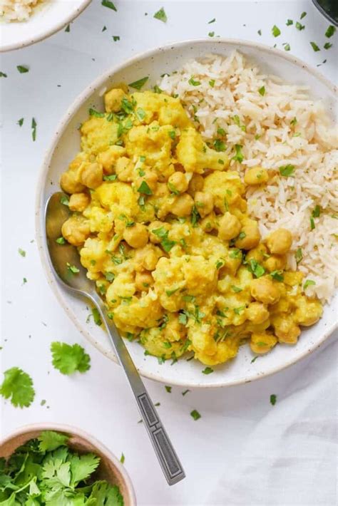 Chickpea Cauliflower Coconut Curry Instant Pot And Stovetop My Heart Beets