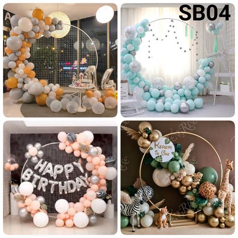 Jual SB04 Tiang Balon Standing Holder Lingkaran Bulat 150 180 200