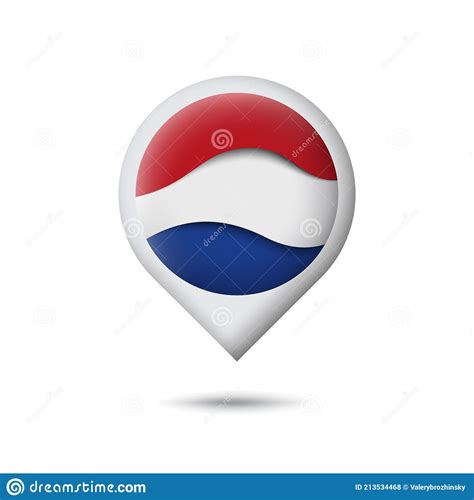 Netherlands Denmark Flag Icon In The Shape Of Pointer Map Marker Waving In The Wind Abstract