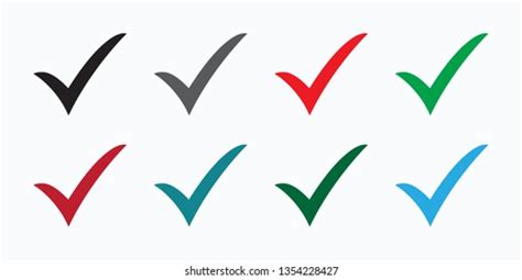 Color Check Mark Tick Symbol Icon Stock Vector Royalty Free