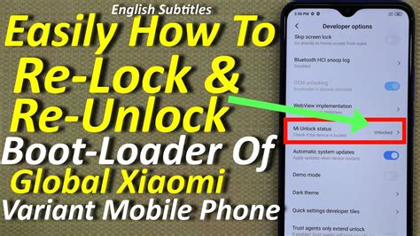 How To Relock And Re Unlock Bootloader Of Xiaomi Mobile Phone YouTube