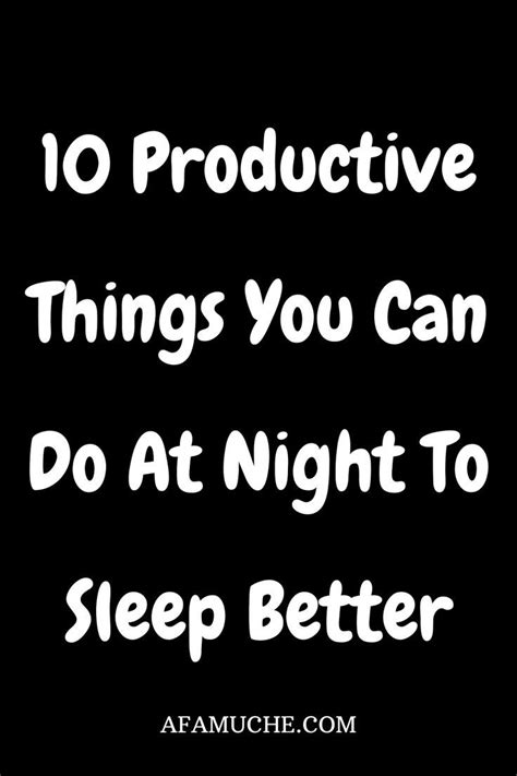 10 Things To Do Every Night Before Bed Artofit