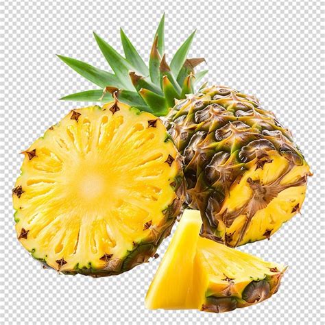 Premium Psd Fresh Pineapple Slice Isolated On Transparent Background