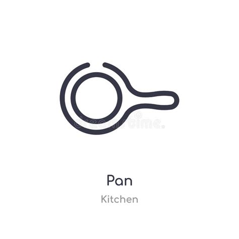 Pan Outline Icon Isolated Line Vector Illustration From Kitchen