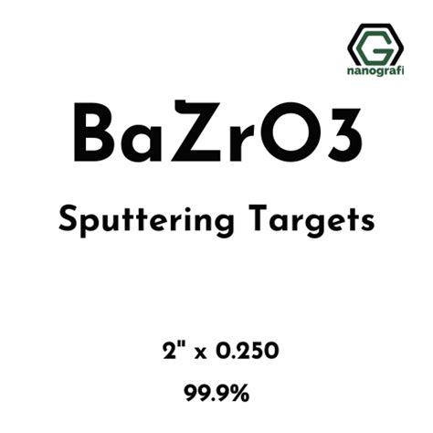 Barium Zirconate Bazro3 Sputtering Targets