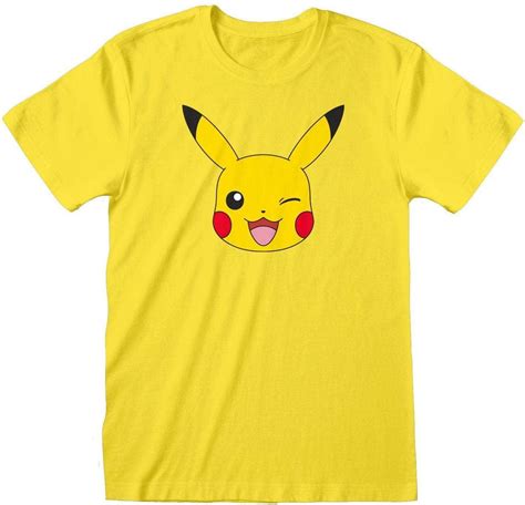 Pok Mon Pikachu Face T Shirt Find Den Bedste Pris