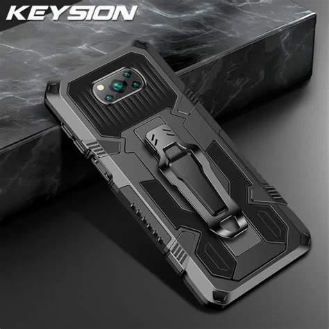 Keysion เกราะกันกระแทกเคสสำหรับ Xiaomi Poco X3 Nfc ขาตั้งซิลิโคนสำหรับ