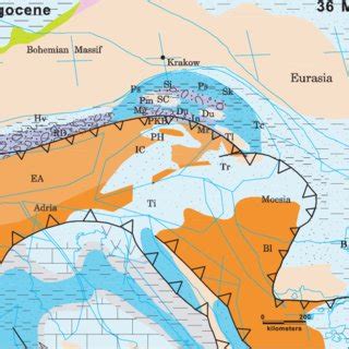 General paleogeography of the central Pannotia supercontinent during ...