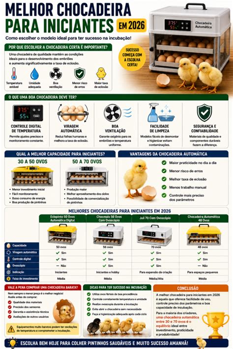 Melhor Marca De Chocadeira - Melhor Chocadeira para Iniciantes em 2026: Como Escolher o Modelo Ideal ...