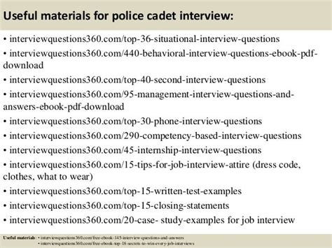 Top 10 police cadet interview questions and answers