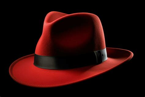 A red fedora with a black band 30623429 Stock Photo at Vecteezy