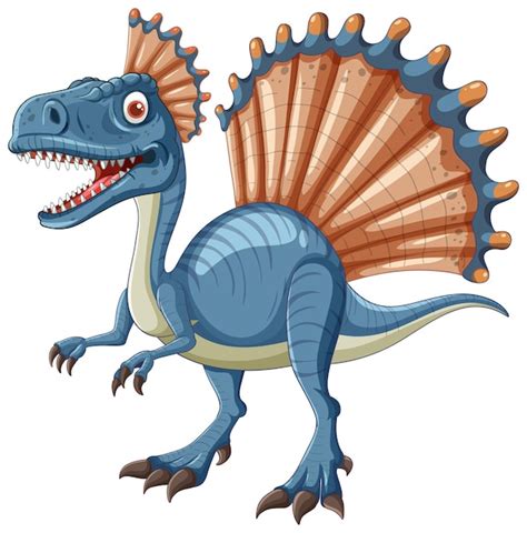 Dinosaurio Azul De Dibujos Animados Con Picos Vector Gratis