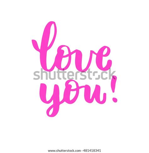 Hand Written Love You Letters Flowers Stock Vector Royalty Free