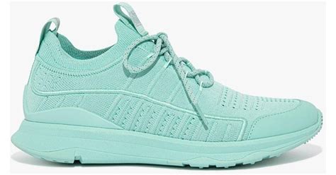 Fitflop Vitamin Knit Sea Foam Green Trainers Lyst Uk