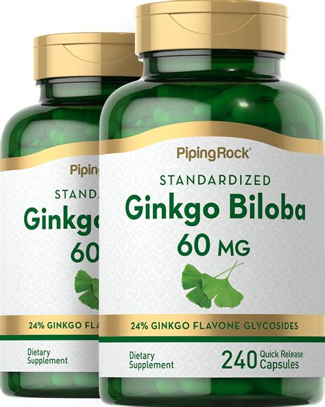 Ginkgo Biloba Extract 60 Mg 2 X 240 Capsules Benefits Nutrition Express By Pipingrock Health