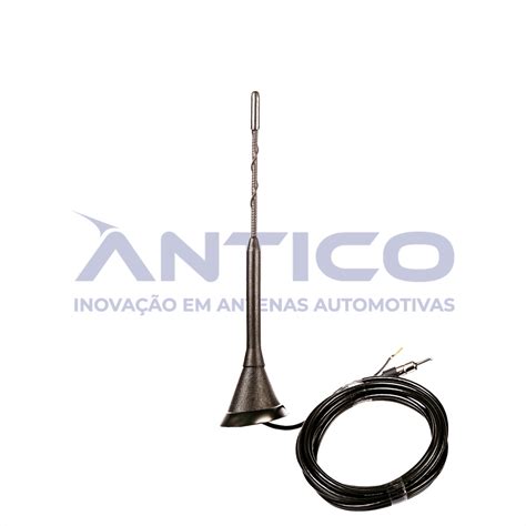 AN140 Antena De Teto Amplificada Traseira GM Haste Mini Espiral