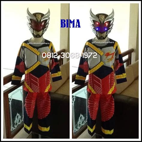 Jual Kostum Anak Karakter Superhero Bima X Topeng Nyala 5 8 Tahun