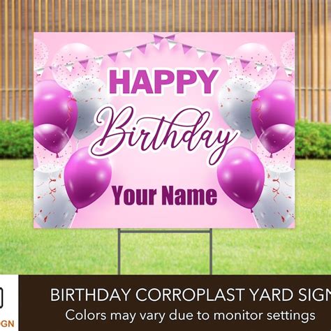 Birthday Yard Signs Etsy