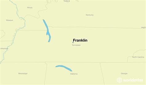 Where Is Franklin Tn Franklin Tennessee Map