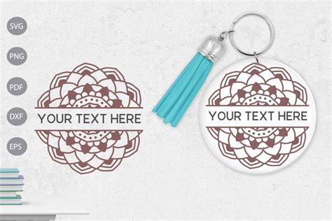 Keychain Mandala Flower Svg Design