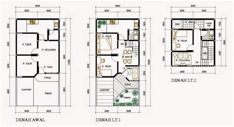 Gambar Desain Rumah Minimalis Lantai Luas Tanah Foto Type Di