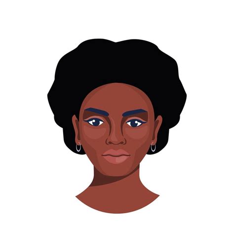 Retrato De Africano Americano Mujer Ilustraci N Vector En