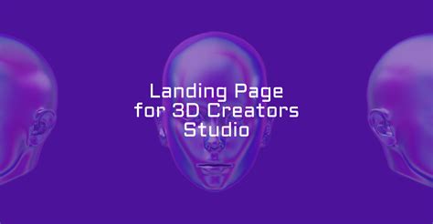 Landing Page for 3D Creators Studio :: Behance