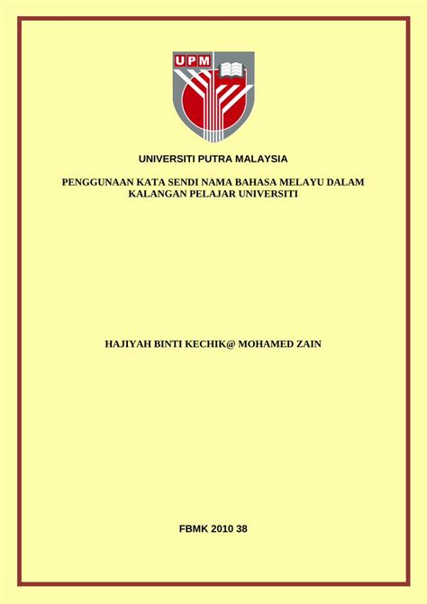 PDF Universiti Putra Malaysia Penggunaan Kata Sendi Nama Bahasa