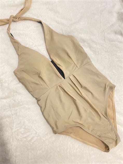 Nude One Piece Women S Fashion Swimwear Bikinis Swimsuits On Carousell
