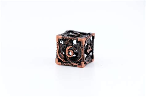 Copper Dragon Hollow Metal D6 Bookwyrm Games