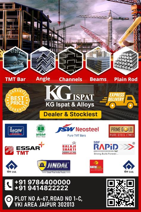 K G Ispat Alloys Tmt Bar Dealer In Jaipur Saria