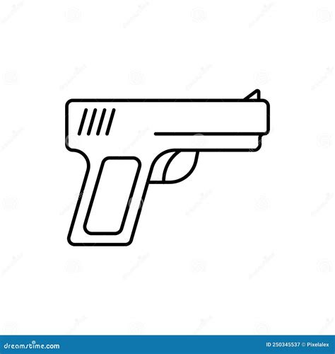 Icono Lineal De Arma Trazo Editable Ilustración del Vector