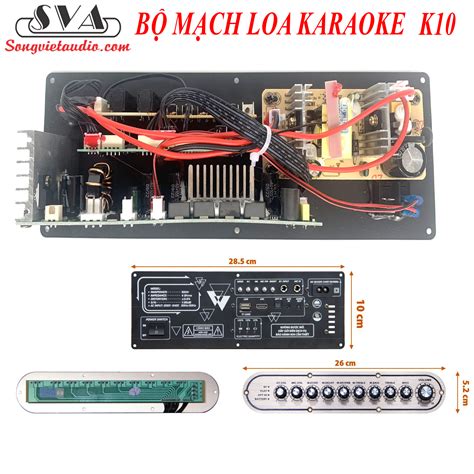 BỘ MẠCH LOA KÉO K10 có reverb 100W Núm nhựa SongVietAudio