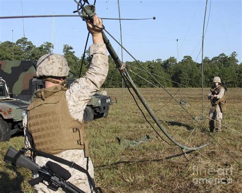 Marines Raise An Oe 254 Field Radio Photograph By Stocktrek Images