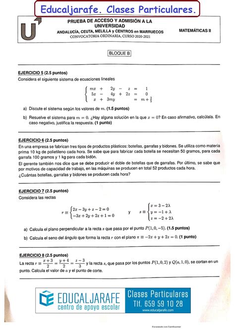 Examen De Matemáticas Ii Y Matemáticas Ccss Selectividad Junio 2021 Andalucía Academia