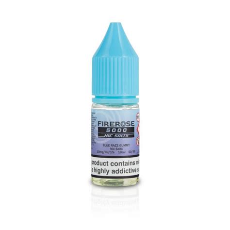 Elux Firerose 5000 Blue Razz Gummy Nic Salt E Liquid ET UK