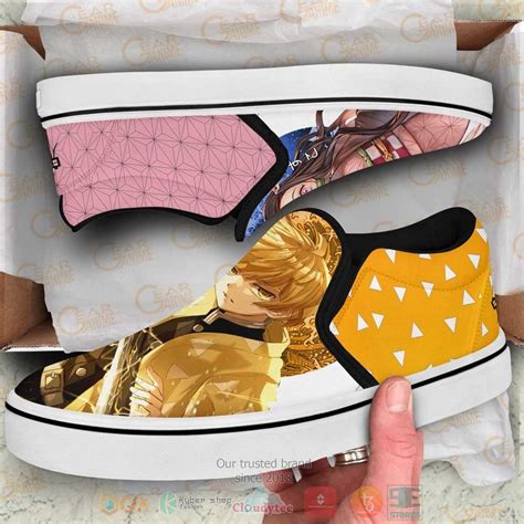 Hot Nezuko And Zenitsu Anime Demon Slayer Slip On Sneaker Boxbox Branding Luxury T Shirts
