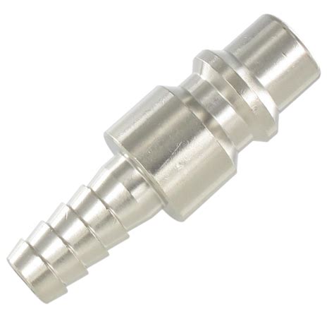 Iso B Profile Barb Connector Plug D Mm In Nickel Plated Brass D Senga