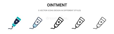 Ointment Icon In Filled Thin Line Outline And Stroke Style Vector